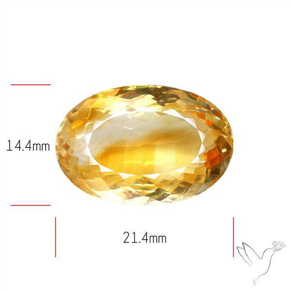 Citrine Faceted Yellow Fine Gemstone Rare Large Sized
