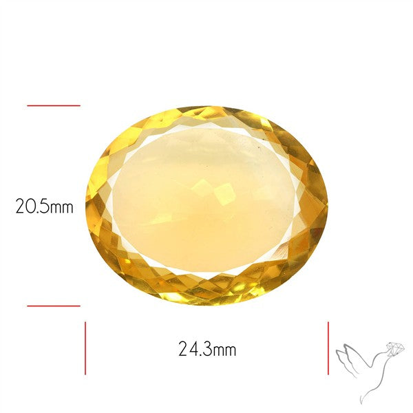 Citrine Faceted Yellow Fine Gemstone Rare Large Sized
