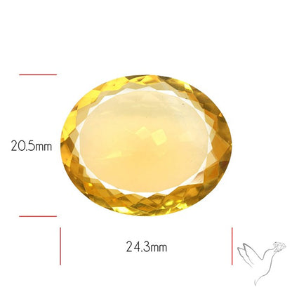 Citrine Faceted Yellow Fine Gemstone Rare Large Sized