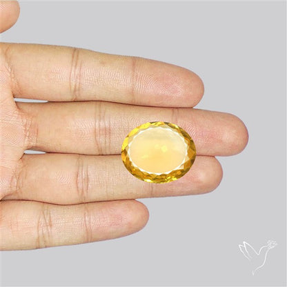 Citrine Faceted Yellow Fine Gemstone Rare Large Sized