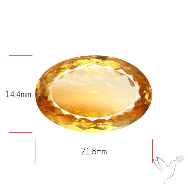 Citrine Faceted Yellow Fine Gemstone Rare Large Sized