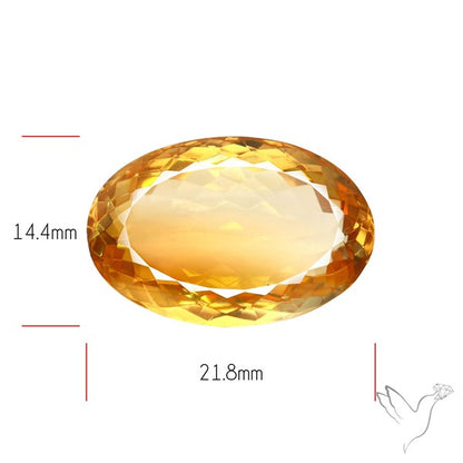 Citrine Faceted Yellow Fine Gemstone Rare Large Sized