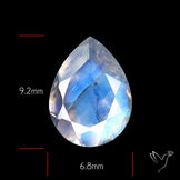 Indian Rainbow Moonstone Faceted Fine Gemstone High Grade