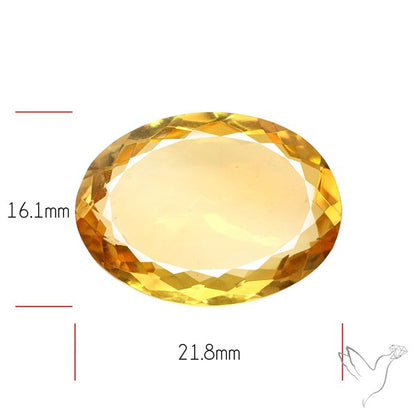 Citrine Faceted Yellow Fine Gemstone Rare Large Sized