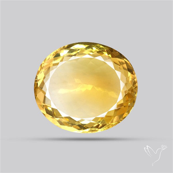 Citrine Faceted Yellow Fine Gemstone Rare Large Sized