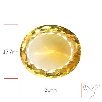 Citrine Faceted Yellow Fine Gemstone Rare Large Sized