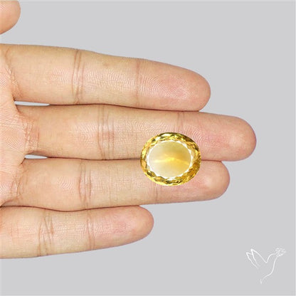 Citrine Faceted Yellow Fine Gemstone Rare Large Sized