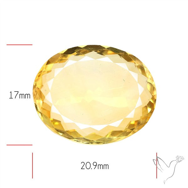 Citrine Faceted Yellow Fine Gemstone Rare Large Sized