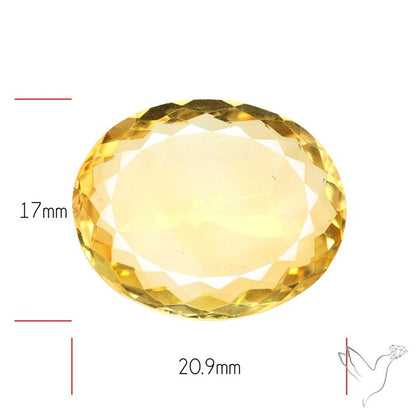 Citrine Faceted Yellow Fine Gemstone Rare Large Sized