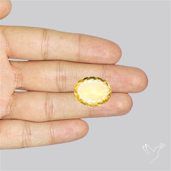 Citrine Faceted Yellow Fine Gemstone Rare Large Sized
