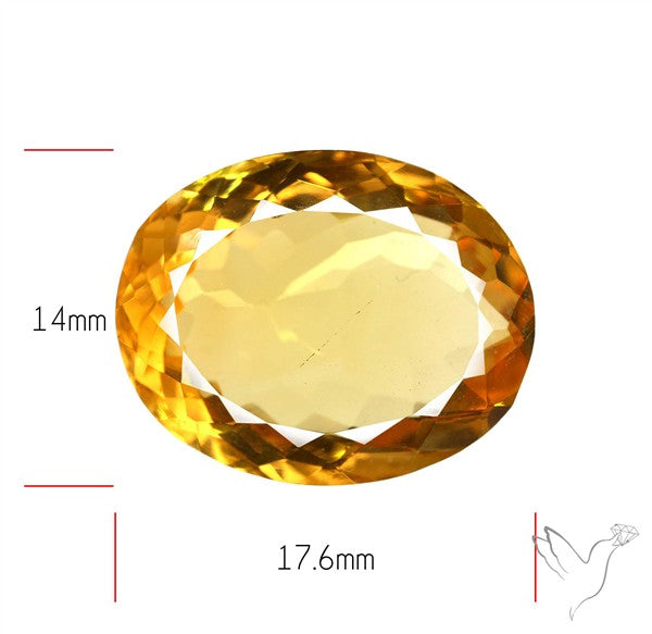 Citrine Faceted Yellow Fine Gemstone Rare Large Sized
