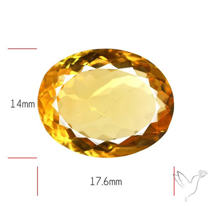 Citrine Faceted Yellow Fine Gemstone Rare Large Sized