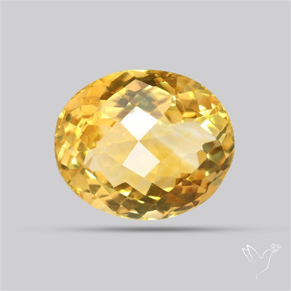 Citrine Faceted Yellow Fine Gemstone Rare Large Sized