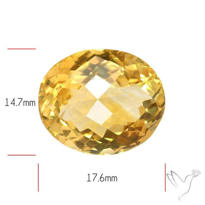 Citrine Faceted Yellow Fine Gemstone Rare Large Sized