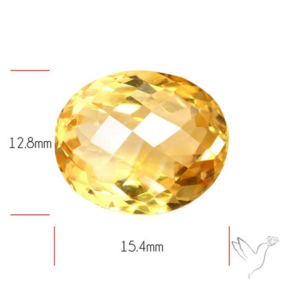 Citrine Faceted Yellow Fine Gemstone Rare Large Sized