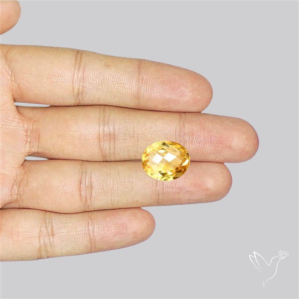 Citrine Faceted Yellow Fine Gemstone Rare Large Sized