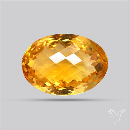 Citrine Faceted Yellow Fine Gemstone Rare Large Sized