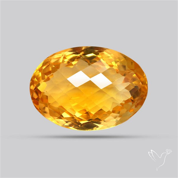 Citrine Faceted Yellow Fine Gemstone Rare Large Sized