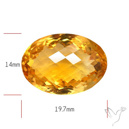 Citrine Faceted Yellow Fine Gemstone Rare Large Sized