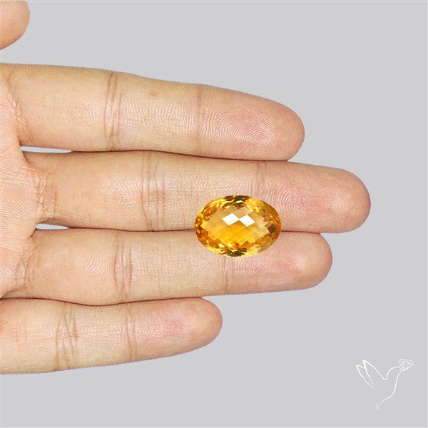 Citrine Faceted Yellow Fine Gemstone Rare Large Sized
