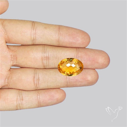 Citrine Faceted Yellow Fine Gemstone Rare Large Sized