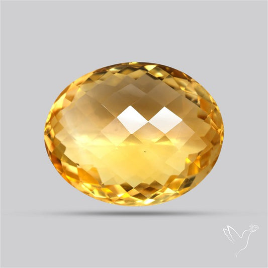 Citrine Faceted Yellow Fine Gemstone Rare Large Sized
