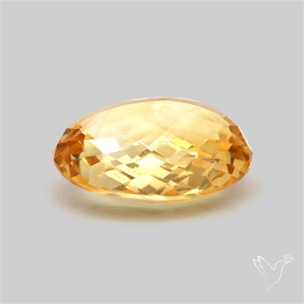 Citrine Faceted Yellow Fine Gemstone Rare Large Sized