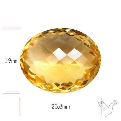 Citrine Faceted Yellow Fine Gemstone Rare Large Sized