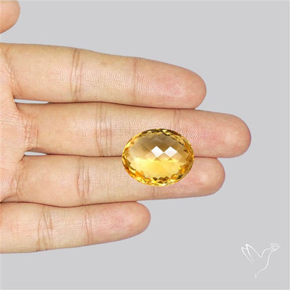 Citrine Faceted Yellow Fine Gemstone Rare Large Sized