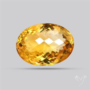 Citrine Faceted Yellow Fine Gemstone Rare Large Sized