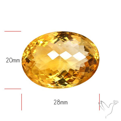 Citrine Faceted Yellow Fine Gemstone Rare Large Sized