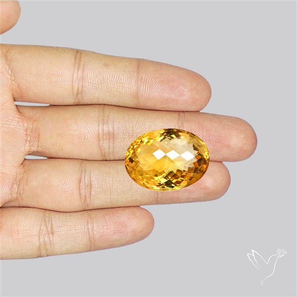 Citrine Faceted Yellow Fine Gemstone Rare Large Sized