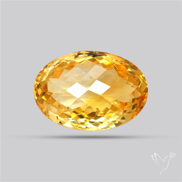 Citrine Faceted Yellow Fine Gemstone Rare Large Sized