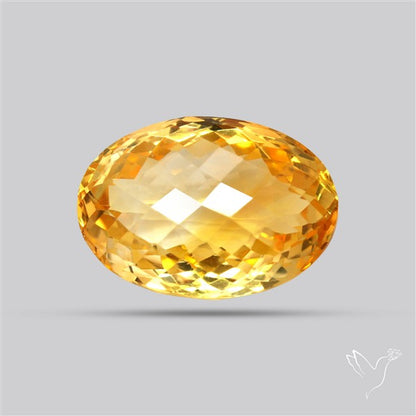 Citrine Faceted Yellow Fine Gemstone Rare Large Sized