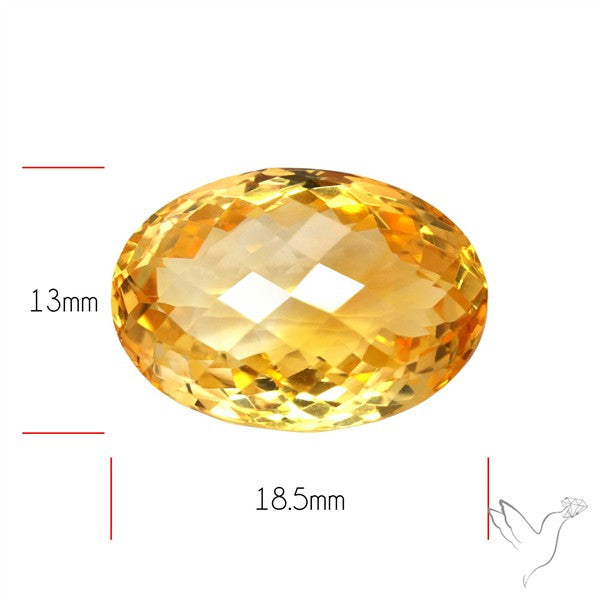 Citrine Faceted Yellow Fine Gemstone Rare Large Sized