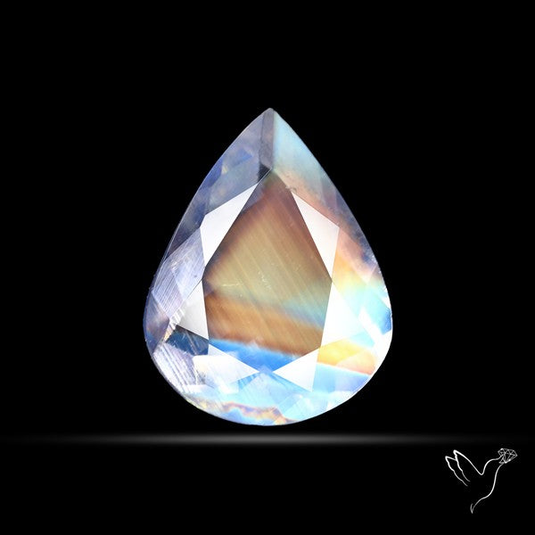 AAA Indian Rainbow Moonstone Faceted Fine Gemstone High Grade
