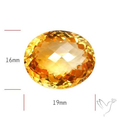 Citrine Faceted Yellow Fine Gemstone Rare Large Sized