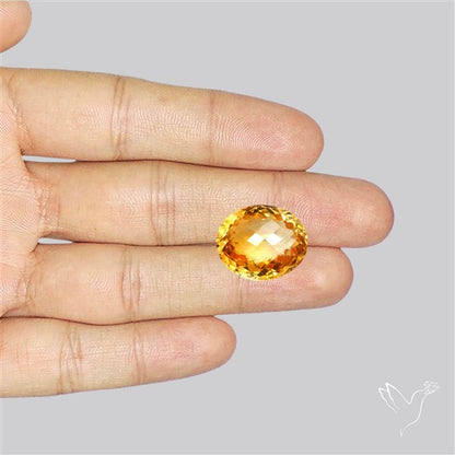 Citrine Faceted Yellow Fine Gemstone Rare Large Sized