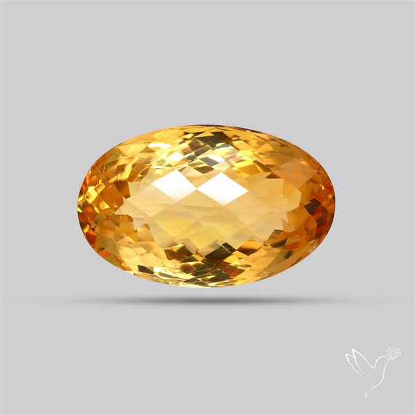 Citrine Faceted Yellow Fine Gemstone Rare Large Sized