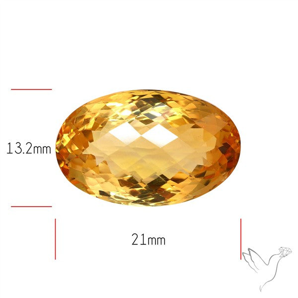 Citrine Faceted Yellow Fine Gemstone Rare Large Sized