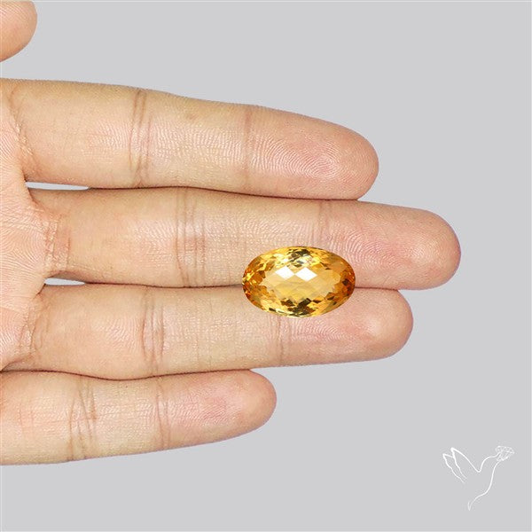 Citrine Faceted Yellow Fine Gemstone Rare Large Sized