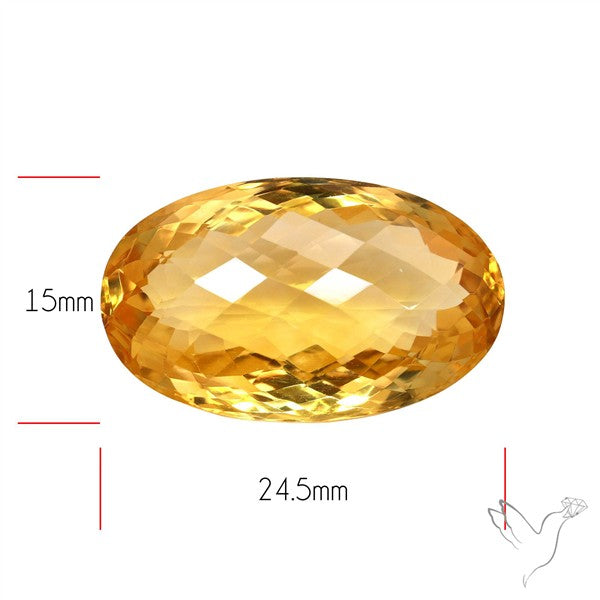 Citrine Faceted Yellow Fine Gemstone Rare Large Sized
