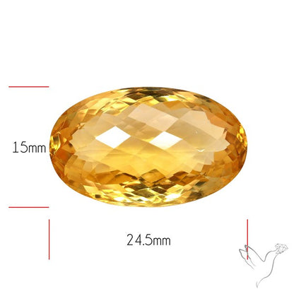 Citrine Faceted Yellow Fine Gemstone Rare Large Sized