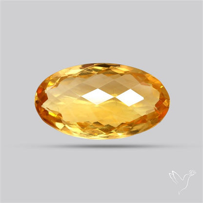 Citrine Faceted Yellow Fine Gemstone Rare Large Sized