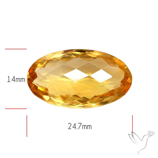Citrine Faceted Yellow Fine Gemstone Rare Large Sized
