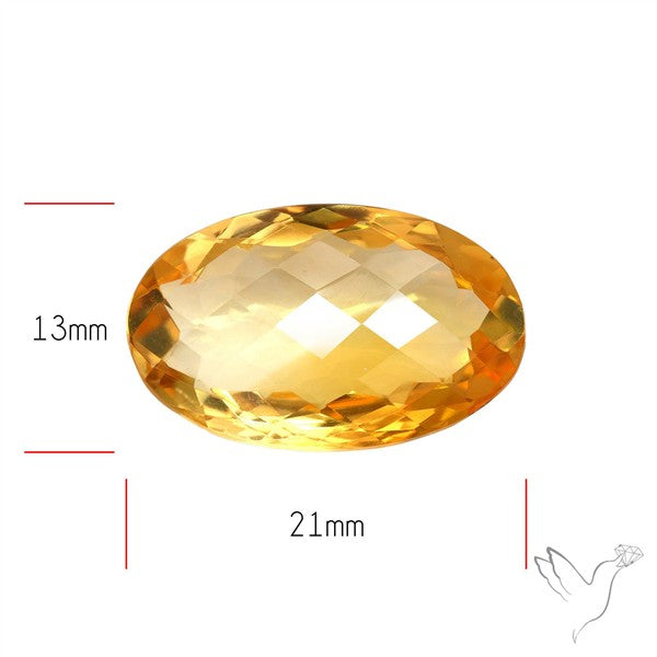 Citrine Faceted Yellow Fine Gemstone Rare Large Sized