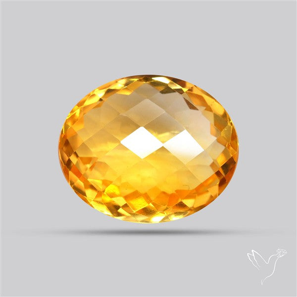 Citrine Faceted Yellow Fine Gemstone Rare Large Sized