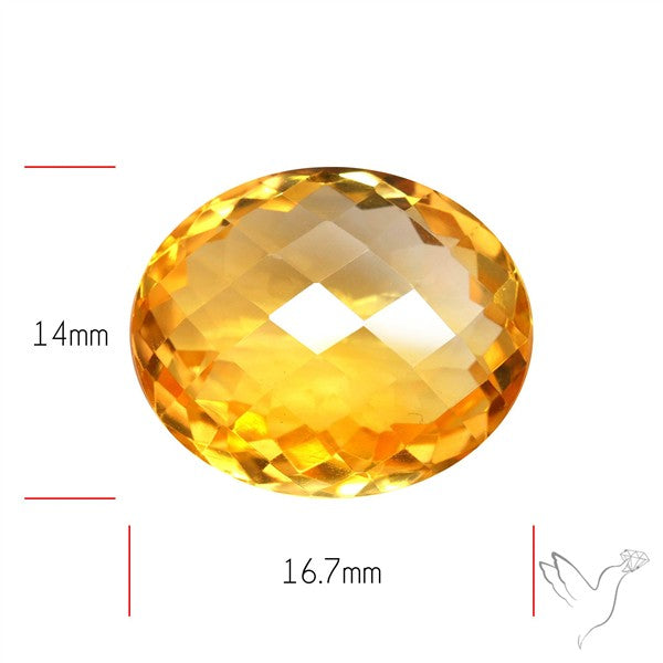Citrine Faceted Yellow Fine Gemstone Rare Large Sized