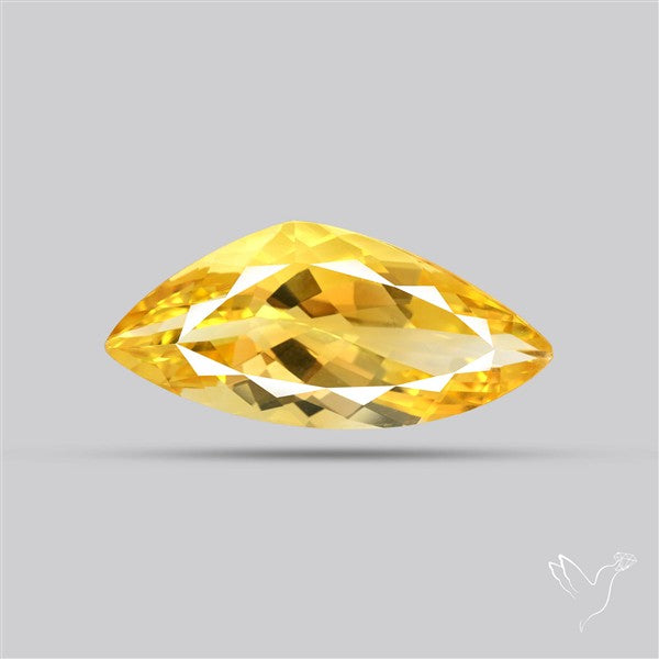Citrine Faceted Yellow Fine Gemstone Rare Large Sized