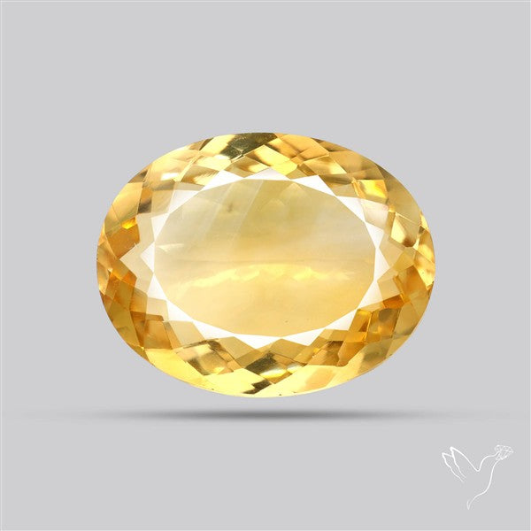 Citrine Faceted Yellow Fine Gemstone Rare Large Sized